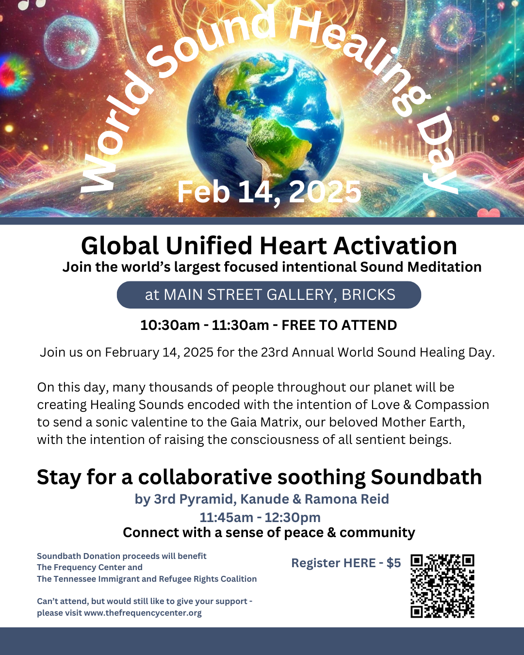 Global Unified Heart Activation with 3rd Pyramid, Kanude and Ramona Reid @ Main Street Gallery